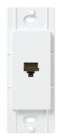 Lutron SC-PJ-SW Satin Colors Phone Jack, Snow