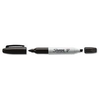 Sharpie Super Twin Tip Fine Point and Chisel Tip Permanent Markers, 12 Black Markers (36201)