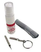 Eyeglass Repair Kit with Cleaning Fluid, Microfiber Cloth, and a Key Chain Screwdriver