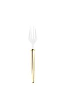 Sophistiplate Bella Cocktail Fork, Pack of 50, White with Silver Handle