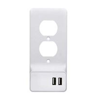 GLOBE ELECTRIC 77821 White USB Wall Plate Charger, 35 Piece