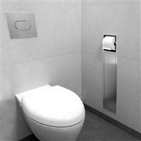 ESS Roll Toilet brush set and Toilet paper holder, Stainless Steel door