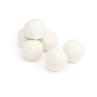 jiumoji-us warehouse Sheep 6-Pack Premium Organic Wool Dryer Balls Reusable Natural Fabric Softener 6CM for All Occasions