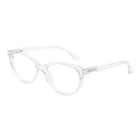 MARE AZZURO Reading Glasses Women's Stylish Round Readers 0 100 150 200 250 300 350 400 500 600 (Transparent 1.0)