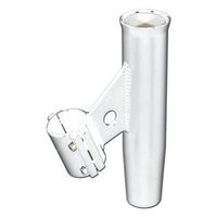 Lee's Clamp-On Rod Holder - White Aluminum - Vertical Mount - Fits 1.660" O.D. Pipe