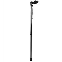 Shouzhang Crutches Old Man Walking Stick Single Foot Aluminum Alloy Non-Slip Lightweight Telescopic Simple NN (Color : Black)