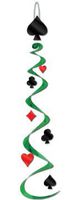 Casino Gambling Card Suit Twirly Whirlies Hangers Party Decoration 3 Pack