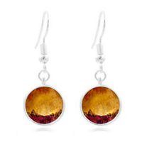 1set Field and Sky Tibet Silver Dome Photo 16MM Glass Cabochon Long Earrings Best Accessory Good Jewerly Fine Accessories Women Fashion Designer Pendant Girls