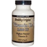 HEALTHY ORIGINS VITAMIN D3 5,000IU, 360 SGEL