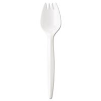 Ger MWSPKIW Wrapped Cutlery44; 6.25 in.44; Spork44; White