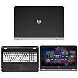 Black Carbon Fiber skin decal wrap skin Case for HP ENVY x360 m6 series m6-w101dx m6-w102dx m6-103dx m6-105dx 15.6" laptop