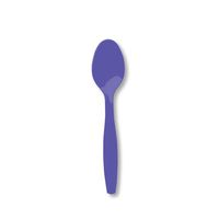 Creative Converting Touch of Color Premium 24 Count Plastic Spoons, Purple