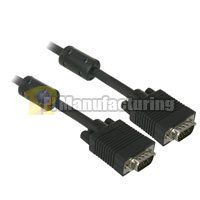 50ft Premium Molded VGA Male to Male Monitor Cable with Ferrites