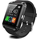 Wearable Smartwatch Bluetooth 3.0+EDR,CEStore® Luxury U8 Touch Screen Wireless Wrist Watch Phone Mate Handsfree Call For Smartphone Outdoor Sports Pedometer /Recording/ MMS/ SMS Stopwatch-Black