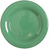 Yanco MS-010GR Mile Stone Wide Rim Round Plate, 10.5" Diameter, Melamine, Green Color, Pack of 24