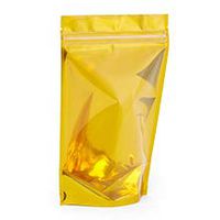 Gold Dual Shield with Clear Front Panel Stand-Up Pouch - 5-1/8 X 3-1/8 X 8-1/8 - Package 25