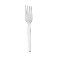 Dixie Ultra FM217 Plastic Cutlery, Heavy Mediumweight Forks, White, 1000/Carton