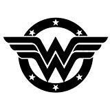 Wonder Women Superhero DC Comics Inspired Vinyl Decal Sticker|BLACK|Cars Trucks Vans SUV Laptops Wall Art|5.5" X 4"|CGS675