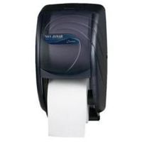 San Jamar Black Pearl Duett Standard Bath Tissue Dispenser, 7.5 x 7 x 12.75 inch - 6 per case.