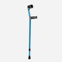 Stylish Youth Single Crutch, Healthcare Safe Comfort Forearm Crutches 14 Gears Heights Adjustable Walking Aid with Open Cuff Armrest
