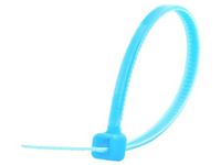 4 Inch, 18lb Miniature Nylon Zip Tie - Assorted 500 Pack (Fluorescent Blue)