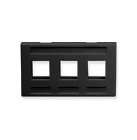 ICC 3-Port Furniture Faceplate IC107FM3BK