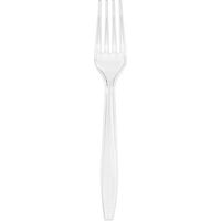Club Pack of 600 Modern Clear Premium Heavy-Duty Plastic Party Forks