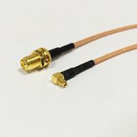 RF RP SMA Female Switch MMCX Male Right Angle Pigtail Cable RG316 15CM 6" Fast Ship High Quality Ships Quickly From USA