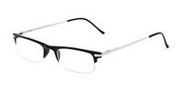 Readers.com Reading Glasses: The Bishop Reader, Metal Browline Style for Men and Women - Black, 1.25