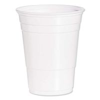 Dart Party Plastic Cold Drink Cups, 16-18 Oz, White, 50/Bag, 1000/Carton