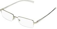 Retro Reading Glasses for Both Men and Women, Crystal clear vision with comfort fit, Modern-Silver