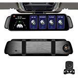 ShiZhen 10 inch IPS Touch Screen Universal Bundled Car DVR Dash Cam Rear View Reversing Mirror with Night Vision Loop Video Recording Motion Detection G-Sensor Front and Rear Dual Lens FHD 1080P