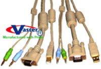 SVGA Display Video Kit / VGA Monitor Kit / USB Printer / Stereo Audio Kit / KVM Cable Set 6 FT