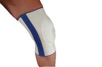 Alpha Medical Dual Spiral Stay Knee Brace with Visco Patella Stabilizer (XXX-Large White w/Blue Trim)