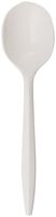 Daxwell Plastic Soup Spoons, Medium Weight Polypropylene (PP), White, 5.5", A10001836 (Case of 600)