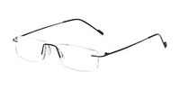 Readers.com Reading Glasses: The Beck Reader, Metal Rectangle Style for Men and Women - Brown, 2.75