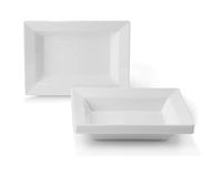 " OCCASIONS" 60 Bowls Pack, Heavyweight Disposable Wedding Party Japanese Style/Sushi Plastic Bowl 7" x 5" (8oz Soup Bowl, Soho, White)