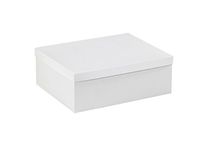 RetailSource DGB19126Wx5 19" x 12" x 6" White Deluxe Gift Box Bottoms (Pack of 5)