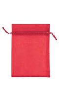 Red Organza Drawstring Pouches - 5"W x 7"H - Pack of 50