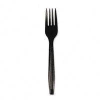Boardwalk Full-Length Polystyrene Cutlery FORK,STYRENE,1M/CT,BK (Pack of2)