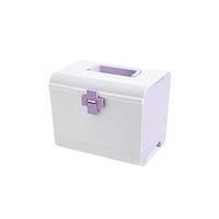 Plastic Multi-Layer Medicine Chest Family Large First Aid Kit Medicine Box Large-Capacity Medicine Storage Box Portable Medical Box WSWQWL (Color : Purple)