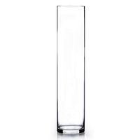 WGV Tall Cylinder Vase, 3" W x 16" H, Clear Bud Skinny Narrow Glass Candle Holder Planter Terrarium for Wedding Party Flowers Centerpieces Home Office Decor, 1 Piece
