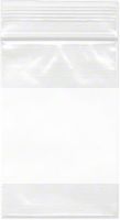 Plymor Heavy Duty Plastic Reclosable Zipper Bags w/White Block, 4 Mil, 2" x 3" (Pack of 500)