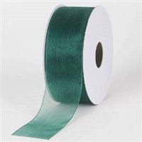 Sheer Organza Ribbon 25 Yard 5/8 Wide 24 Assorted Colors! Great for Favors Gifts (Hunter Green)
