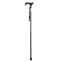 Deep Purple Walking Aid Crutches Aluminum Folding Anti-Slip Telescopic Adjustment Old Man Cane MUMUJIN