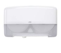 Tork 5555200 Elevation Twin Mini Jumbo Bath Tissue Roll Dispenser, 10.125" Height x 17.0" Width x 5.6875" Depth, White (Case of 1 Dispenser) for use with Tork 11020602, 12024402, 120246 and 12013903