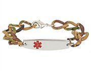 Aluminum Design Camouflage Medical ID Bracelet (5.5)