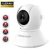 Security Camera System Wireless 1080P Surveillance Camera with 2 Way Audio Night Vision,Auto-Cruise, Motion Tracker, Activity Alert, 2.4Ghz WiFi Pet Camera iOS/Android/Windows