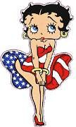AJ's Signs & Apparel Betty Boop Red White and Blue Dress Vinyl Sticker,Cars Trucks Vans Walls Laptop