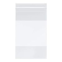 Plymor Heavy Duty Plastic Reclosable Zipper Bags w/White Block, 4 Mil, 5" x 8" (Pack of 100)